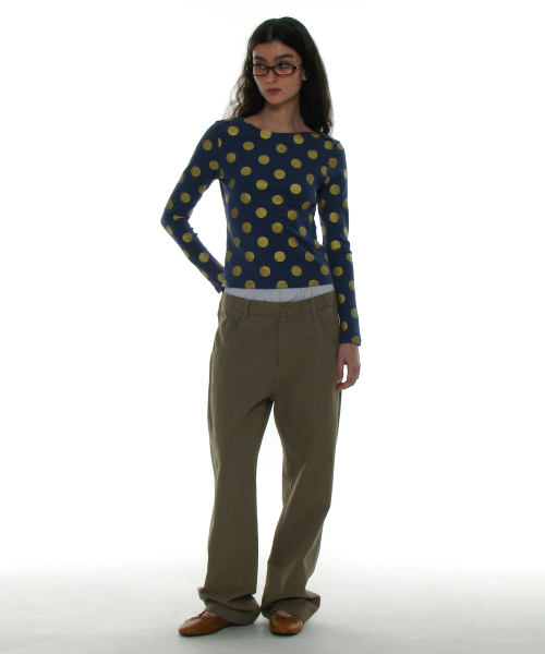 PARTIMENTO WOMEN(パルティメントウィメン)の「ダブルウエストチノパンツ_カーキグリーン(その他パンツ・レディース・その他・SMALL/MEDIUM)」の7枚目の写真