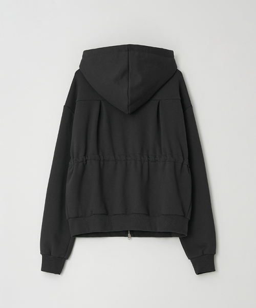 RONRON(ロンロン)の「PENDANT SHIRRING HOODIE ZIP UP CHARCOAL(パーカー・レディース・その他・FREE)」の2枚目の写真