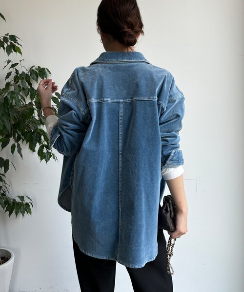 セール】別珍デニムシャツ（シャツ/ブラウス）｜DouDou（ドゥドゥ）の