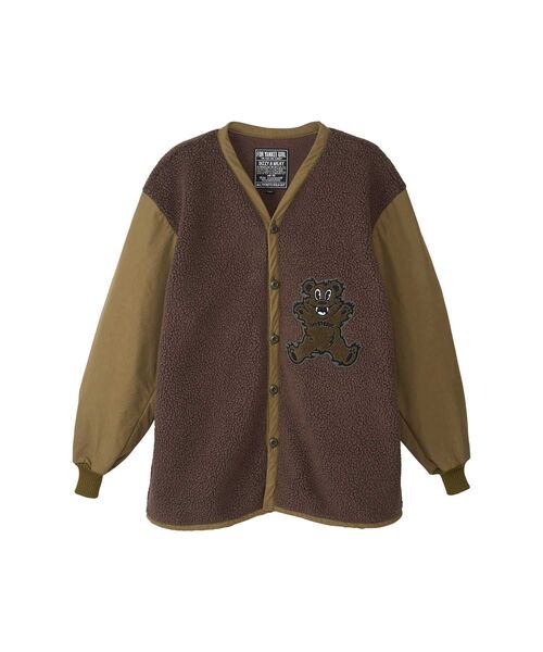 FIRE BEARワッペン カーディガン