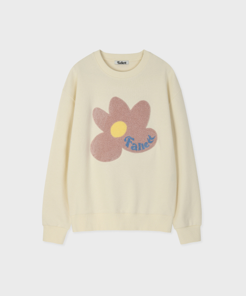 Fallett(ファレット)の「ブークルフラワースウェットアイボリー(スウェット・レディース・その他・LARGE/SMALL/MEDIUM)」の1枚目の写真