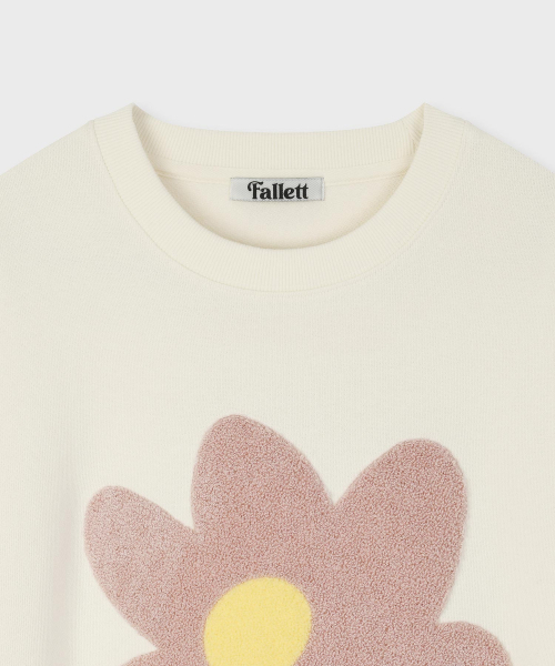 Fallett(ファレット)の「ブークルフラワースウェットアイボリー(スウェット・レディース・その他・LARGE/SMALL/MEDIUM)」の2枚目の写真
