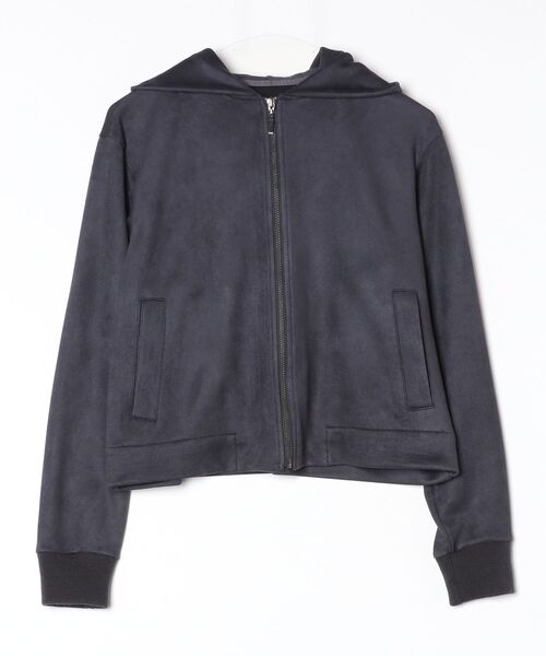 COMME CA Wardrobe（コムサワードローブ）の「ダンボールスエード調 パーカブルゾン（ブルゾン・レディース・カーキブラウン/グレイッシュベージュ/チャコール・FREE）」の2枚目の写真