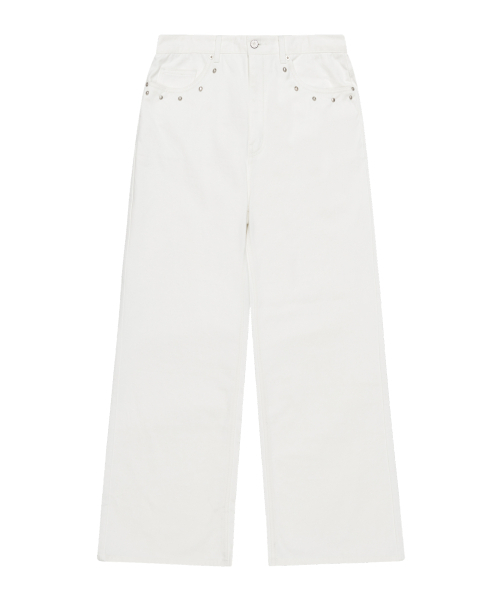AAKAM(アーカム)の「Multi Studded Cotton Pants (White)(デニムパンツ・レディース・その他・2/3/1)」の5枚目の写真
