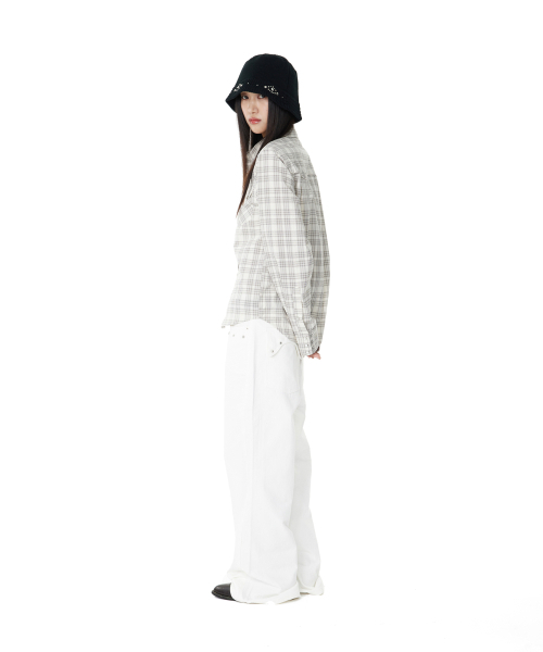 AAKAM(アーカム)の「Multi Studded Cotton Pants (White)(デニムパンツ・レディース・その他・2/3/1)」の12枚目の写真
