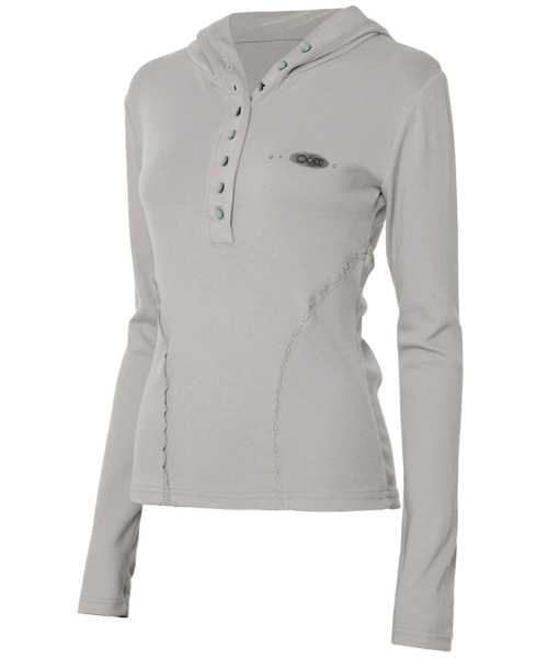 FLAREUP(フレアアップ)の「Button Up Lace Hoodie (FL-148_Gray)(パーカー・レディース・グレー・OS)」の17枚目の写真