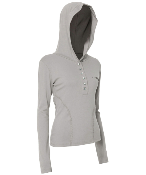 FLAREUP(フレアアップ)の「Button Up Lace Hoodie (FL-148_Gray)(パーカー・レディース・グレー・OS)」の19枚目の写真