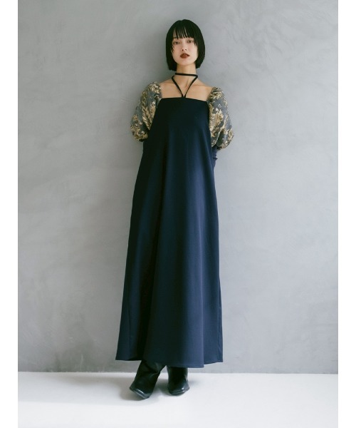 sahara（サハラ）の「Jacquard Bud Sleeve Dress/ジャガードバド