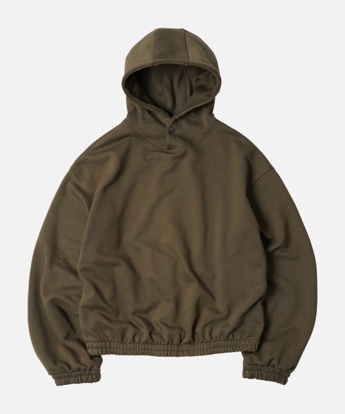 BANDING SNAP HOODY 002 _ BROWN