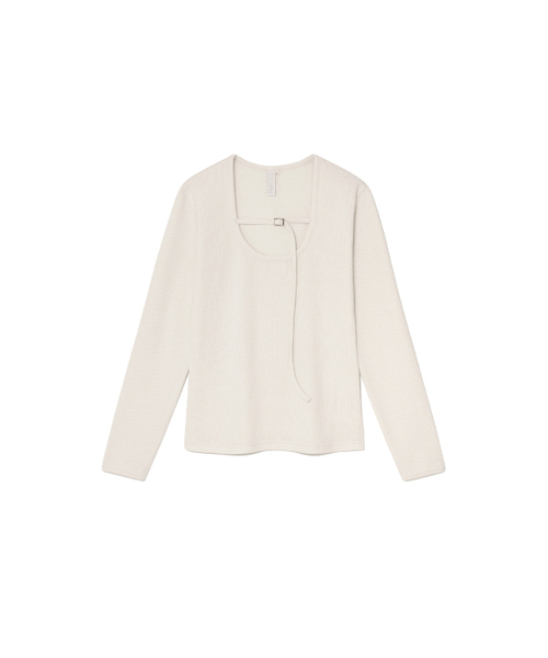 Kijun(キジュン)の「Belted U-Neck Top Ivory(Tシャツ/カットソー・レディース・その他・SMALL/MEDIUM)」の6枚目の写真