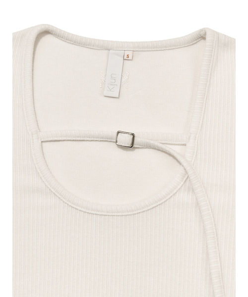 Kijun(キジュン)の「Belted U-Neck Top Ivory(Tシャツ/カットソー・レディース・その他・SMALL/MEDIUM)」の8枚目の写真