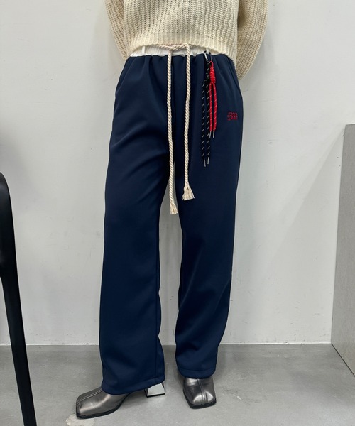 SEN TOKYO(セントーキョー)の「ウエストコード付きイージーパンツ(スウェットパンツ・レディース・ネイビー/グレー/ブラック・SMALL/MEDIUM)」の2枚目の写真