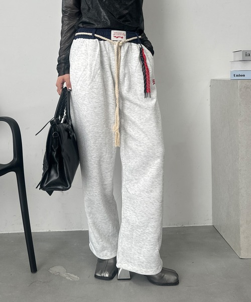 SEN TOKYO(セントーキョー)の「ウエストコード付きイージーパンツ(スウェットパンツ・レディース・ネイビー/グレー/ブラック・SMALL/MEDIUM)」の1枚目の写真