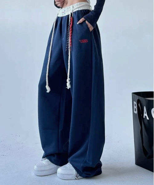 SEN TOKYO(セントーキョー)の「ウエストコード付きイージーパンツ(スウェットパンツ・レディース・ネイビー/グレー/ブラック・SMALL/MEDIUM)」の11枚目の写真