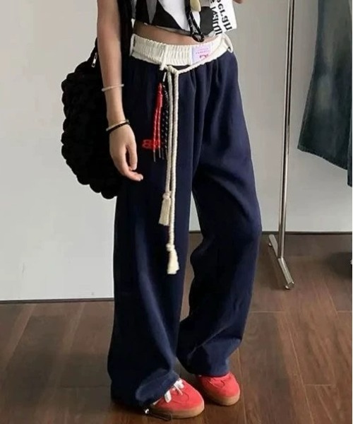 SEN TOKYO(セントーキョー)の「ウエストコード付きイージーパンツ(スウェットパンツ・レディース・ネイビー/グレー/ブラック・SMALL/MEDIUM)」の13枚目の写真