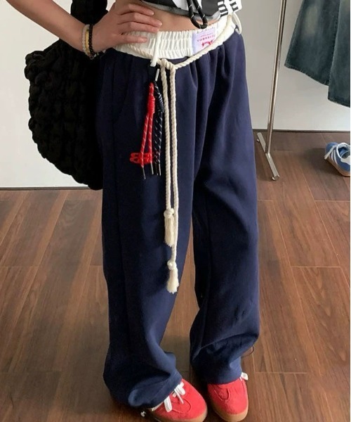 SEN TOKYO(セントーキョー)の「ウエストコード付きイージーパンツ(スウェットパンツ・レディース・ネイビー/グレー/ブラック・SMALL/MEDIUM)」の14枚目の写真