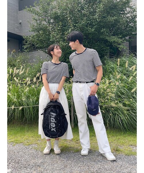 MUSINSA STANDARD（ムシンサスタンダード）の「ストライプリラックスクルーネックTシャツ[ブラック]（Tシャツ/カットソー・メンズ・その他・SMALL/MEDIUM/LARGE/X-LARGE/XX-LARGE/XXX-LARGE）」の17枚目の写真