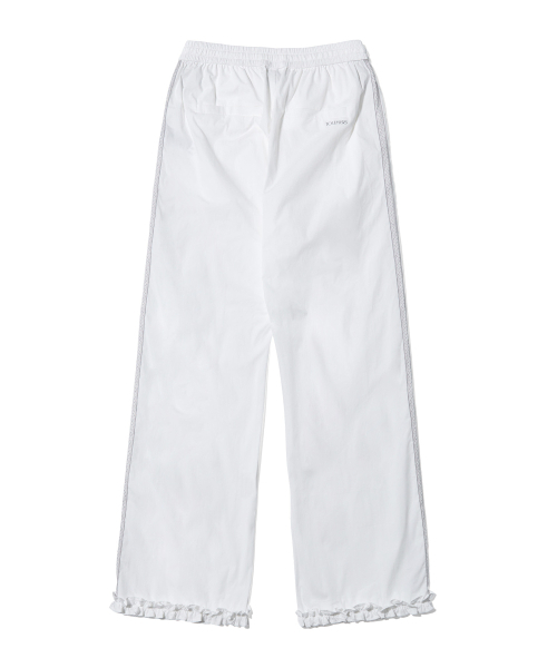 YOUHEE（ユヒ）の「RUFFLE DETAILED BANDING PANTS WHITE（スウェットパンツ・レディース・その他・FREE）」の3枚目の写真