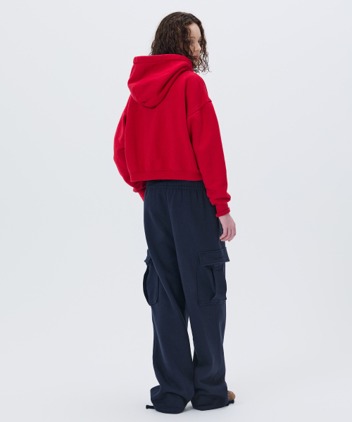NOHANT(ノアン)の「LONELY/LOVELY CROP HOODIE ZIP-UP RED(パーカー・レディース・レッド・SMALL/MEDIUM)」の5枚目の写真