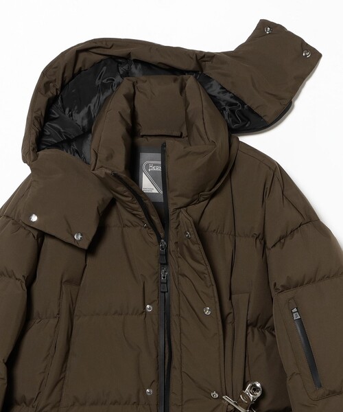 HERNO(ヘルノ)の「【HERNO / 2レイヤー フーデッド ダウンジャケット】(ダウンジャケット/コート・メンズ・ブラック/ブラウン・50/46/48/52)」の8枚目の写真