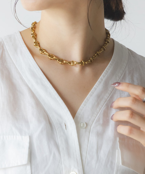 in mood(インムード)の「《NOBLE別注・WEB限定追加5》NOBLE別注 in mood/インムード HI-チェーンネックレス(ネックレス・レディース・ゴールド・FREE)」の5枚目の写真