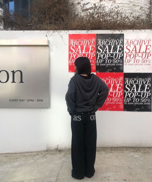 ASON(アズオン)の「SMOG WIDE PANTS / BLACK(その他パンツ・レディース・その他・MEDIUM/SMALL/LARGE)」の14枚目の写真