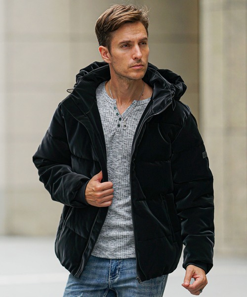 the barnnet ベロアダウン 新品未使用】The Barnnet ベロアダウンジャケット ブラック 付属品有