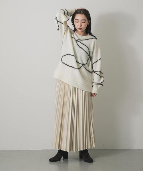 SENSE OF PLACE by URBAN RESEARCH（センスオブプレイスバイアーバンリサーチ）の「FLプリーツスカート（スカート・レディース・ブラウン/ブラック/アイボリー・ONE）」の9枚目の写真