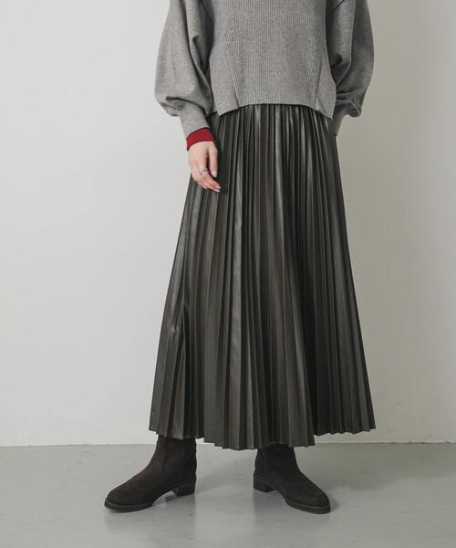 SENSE OF PLACE by URBAN RESEARCH（センスオブプレイスバイアーバンリサーチ）の「FLプリーツスカート（スカート・レディース・ブラウン/ブラック/アイボリー・ONE）」の16枚目の写真