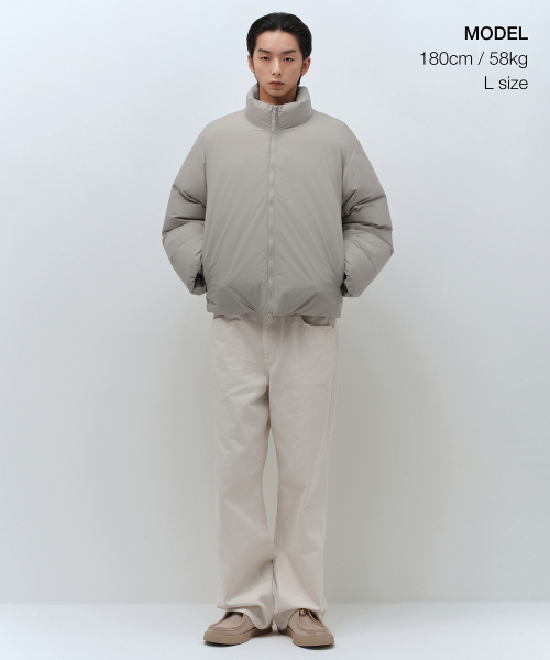 セール】ミニマルダウンショートパディングジャケット[グレイッシュ