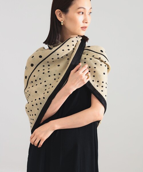 manipuri（マニプリ）の「ｍanipuri / ジオメトリック ドット ストール（ストール/ショール・レディース・ベージュ・ONE SIZE）」の3枚目の写真
