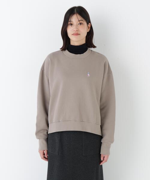 human woman(ヒューマンウーマン)の「◆モチーフワッペン裏起毛スウェット(スウェット・レディース・ブラウン系その他/ライトグリーン/ホワイト系その他・MEDIUM)」の13枚目の写真