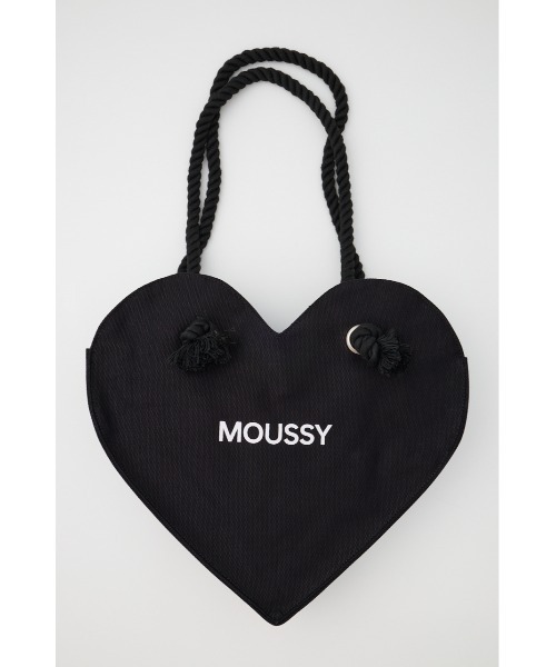 MOUSSY（マウジー）の「【EC限定】SOUVENIR HEART SHOPPER バッグ（トートバッグ・レディース・ホワイト/ブラック・FREE）」の2枚目の写真
