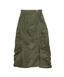 福寿外貌（フクジュガイボウ）の「ナイロンカーゴスカート/ドロスト調整×フロントジップ仕様 ナイロンカーゴスカート（スカート）」