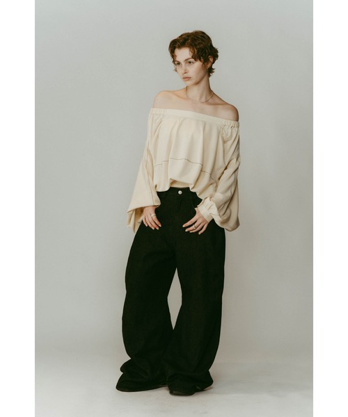 Knuth Marf(クヌースマーフ)の「4way design blouse(シャツ/ブラウス・レディース・ブラック/アイボリー・FREE)」の4枚目の写真