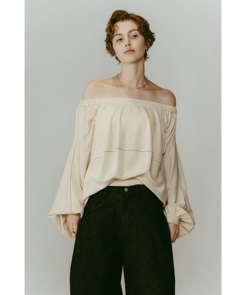 Knuth Marf(クヌースマーフ)の「4way design blouse(シャツ/ブラウス・レディース・ブラック/アイボリー・FREE)」の5枚目の写真