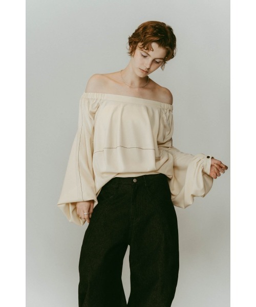 Knuth Marf(クヌースマーフ)の「4way design blouse(シャツ/ブラウス・レディース・ブラック/アイボリー・FREE)」の7枚目の写真