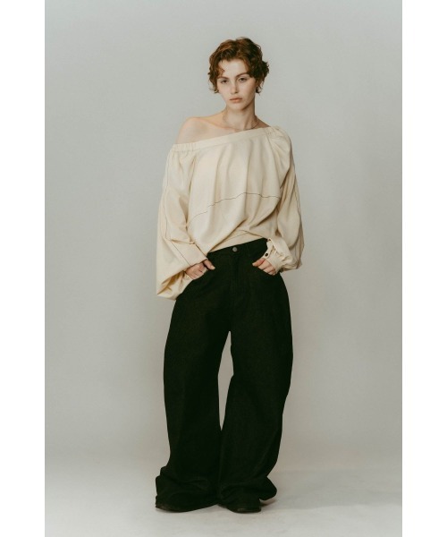 Knuth Marf(クヌースマーフ)の「4way design blouse(シャツ/ブラウス・レディース・ブラック/アイボリー・FREE)」の11枚目の写真