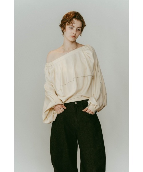 Knuth Marf(クヌースマーフ)の「4way design blouse(シャツ/ブラウス・レディース・ブラック/アイボリー・FREE)」の12枚目の写真