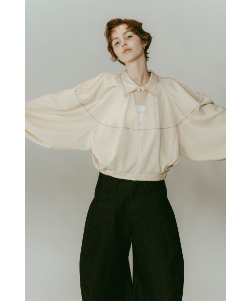 Knuth Marf(クヌースマーフ)の「4way design blouse(シャツ/ブラウス・レディース・ブラック/アイボリー・FREE)」の13枚目の写真