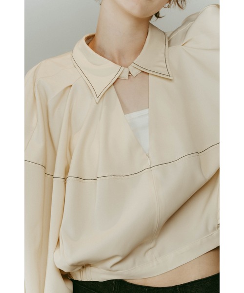 Knuth Marf(クヌースマーフ)の「4way design blouse(シャツ/ブラウス・レディース・ブラック/アイボリー・FREE)」の14枚目の写真