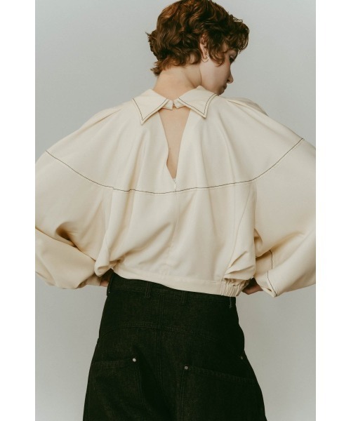 Knuth Marf(クヌースマーフ)の「4way design blouse(シャツ/ブラウス・レディース・ブラック/アイボリー・FREE)」の17枚目の写真