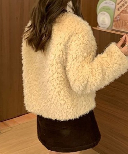 CADBURY（キャドバリー）の「ﾌﾟｰﾄﾞﾙﾓｺﾓｺｼｮｰﾄｼﾞｬｹｯﾄ（その他アウター・レディース・アイボリー・SMALL/MEDIUM）」の6枚目の写真