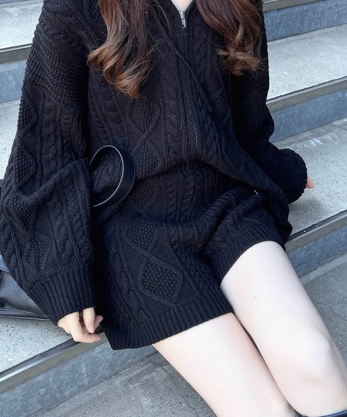 INGNI（イング）の「【WEB限定】ケーブルニットショートパンツ（その他パンツ・レディース・グレー/アイボリー/ブラック/ベージュ・FREE）」の17枚目の写真