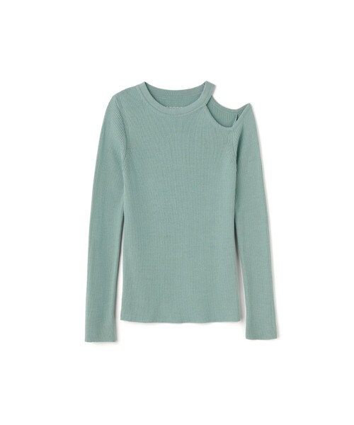 LENINA(レニーナ)の「THEA cutout knit top_MINT(ニット/セーター・レディース・ミント・FREE)」の1枚目の写真