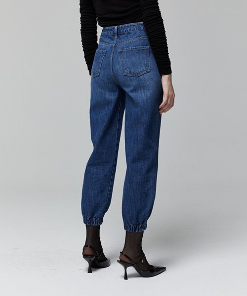 LADY VOLUME(レディーボリューム)の「BANDING JOGGER DENIM_DARK BLUE(デニムパンツ・レディース・その他・LARGE/MEDIUM/SMALL)」の2枚目の写真