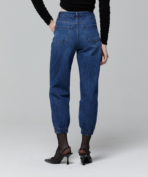 LADY VOLUME(レディーボリューム)の「BANDING JOGGER DENIM_DARK BLUE(デニムパンツ・レディース・その他・LARGE/MEDIUM/SMALL)」の3枚目の写真