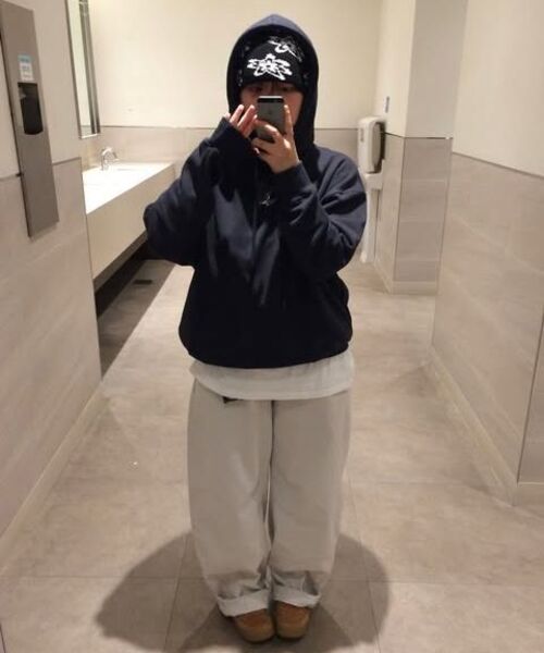 MASSNOUN(マスノウン)の「トゥイッグロゴオーバーサイズフードパーカーMFFHD001-DG(パーカー・レディース・その他・LARGE/MEDIUM)」の16枚目の写真