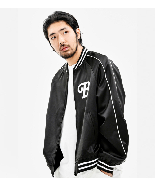 EXTRAORDINARY(エクストラオーディナリー)の「B.S.C SOUVENIR SATIN JACKET BLACK(スタジャン・メンズ・その他・X-LARGE/MEDIUM/LARGE)」の1枚目の写真