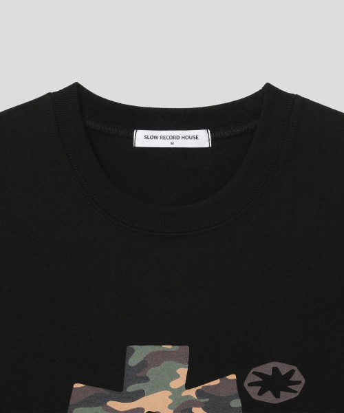 SLOW RECORD HOUSE(スローレコードハウス)の「カモブロームスターTシャツ_ブラック(Tシャツ/カットソー・レディース・その他・LARGE/SMALL/MEDIUM)」の3枚目の写真